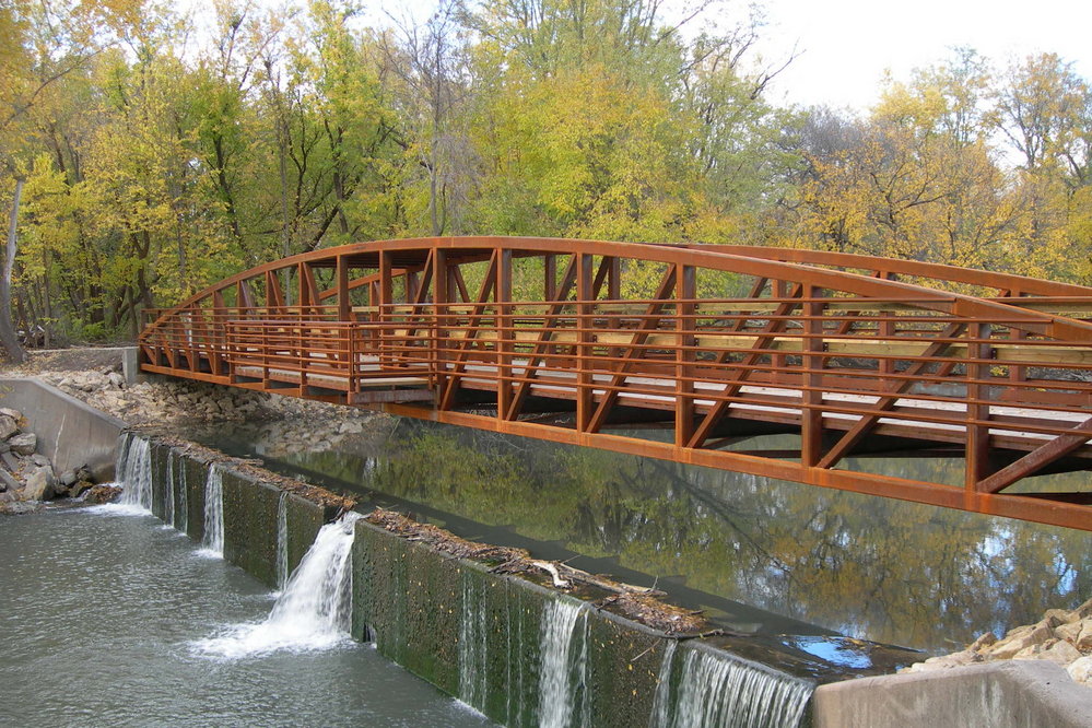 Walnut River Spillway Fishing Bridge